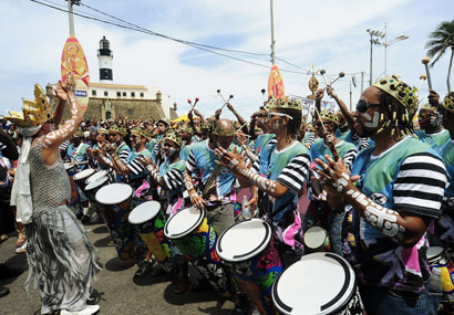 bloco de carnaval en el farol de barra
